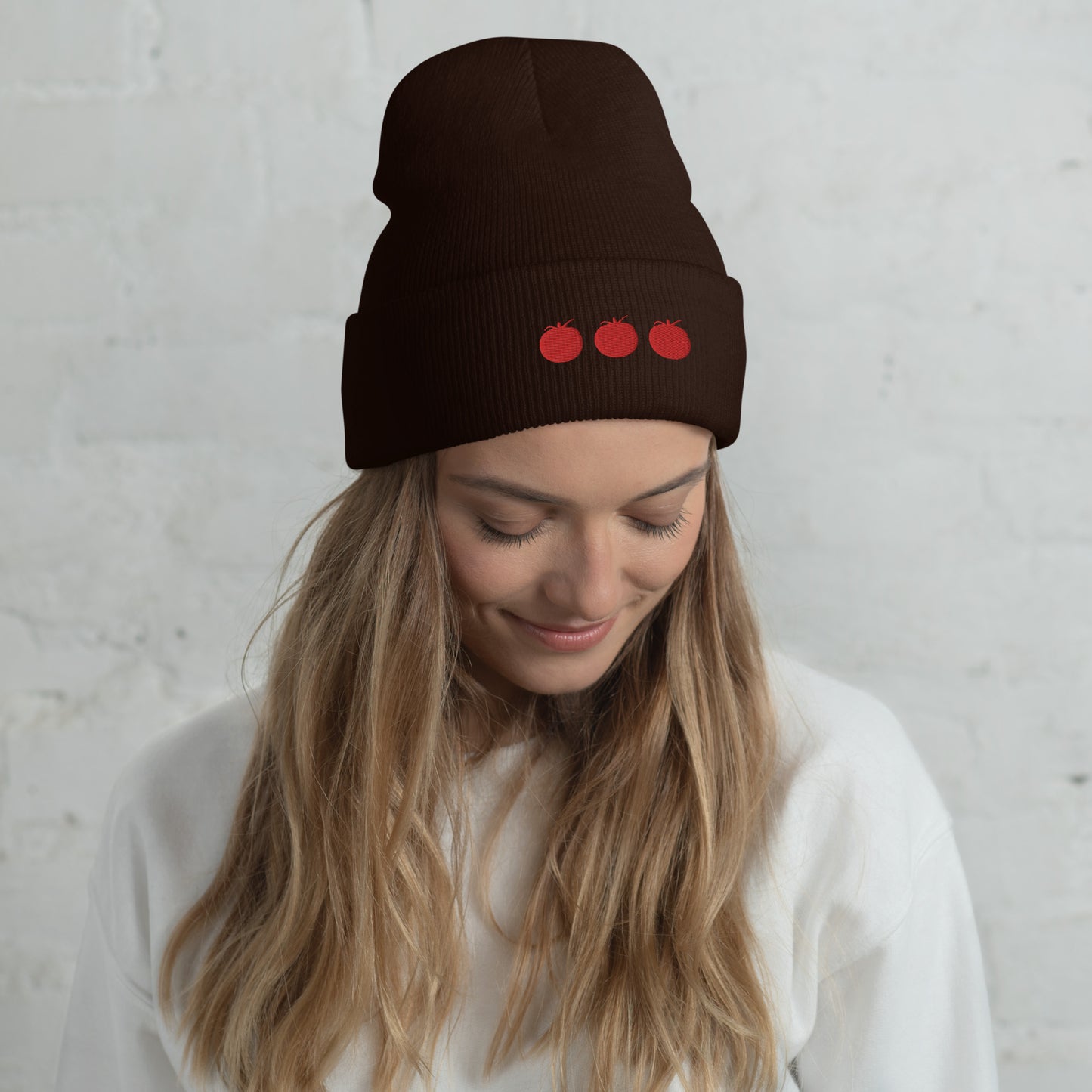 Tomato Cuffed Beanie