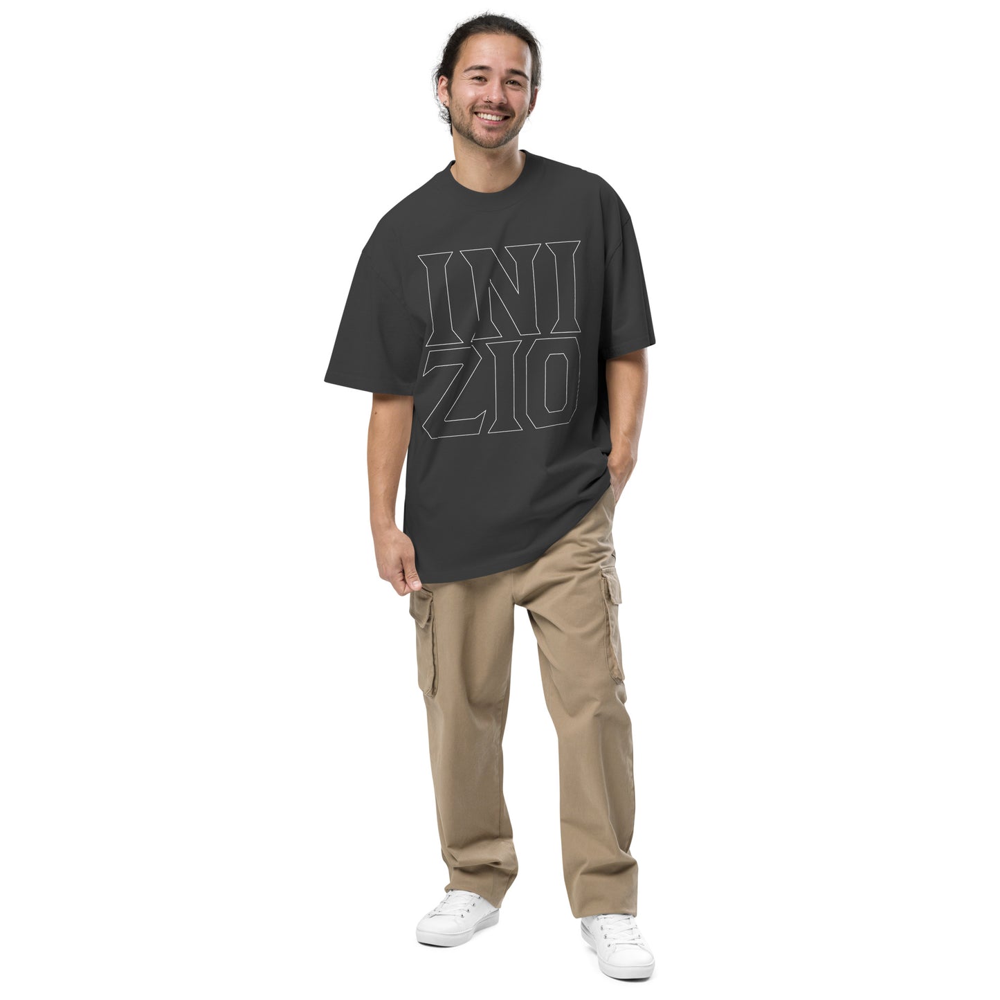 Oversized Inizio Faded Tee (black)