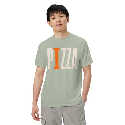 Pizza + Orange Column: Unisex garment-dyed heavyweight t-shirt