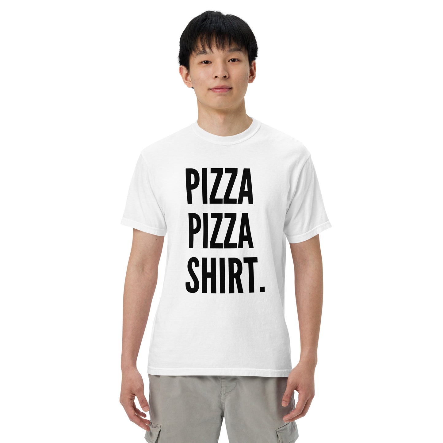 Pizza Pizza Shirt. Thick White Tee